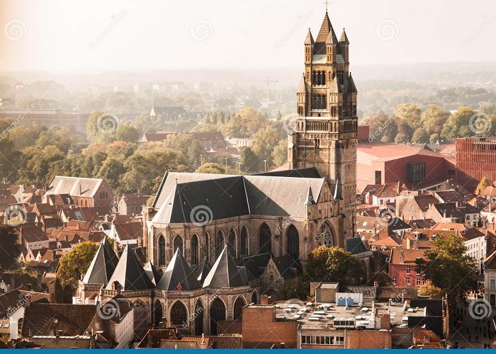 St Salvator Cathedral Saint Saviour S Cathedral in Bruges Stock Image - Image of aerial ... photo