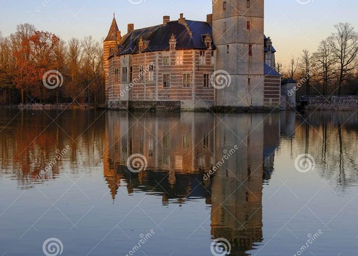 Horst Castle Calm Sunset and Reflections Kasteel Van Horst Near Holsbeek ... photo