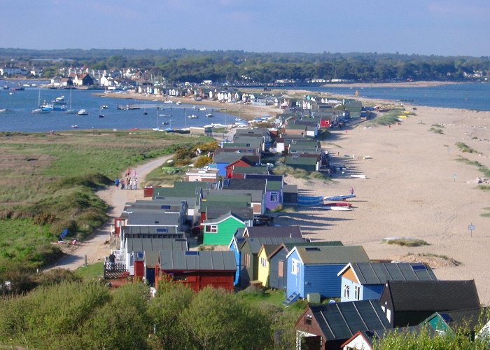 Mudeford Beach Free Stock photo of Row of colorful beach huts or cabins ... photo