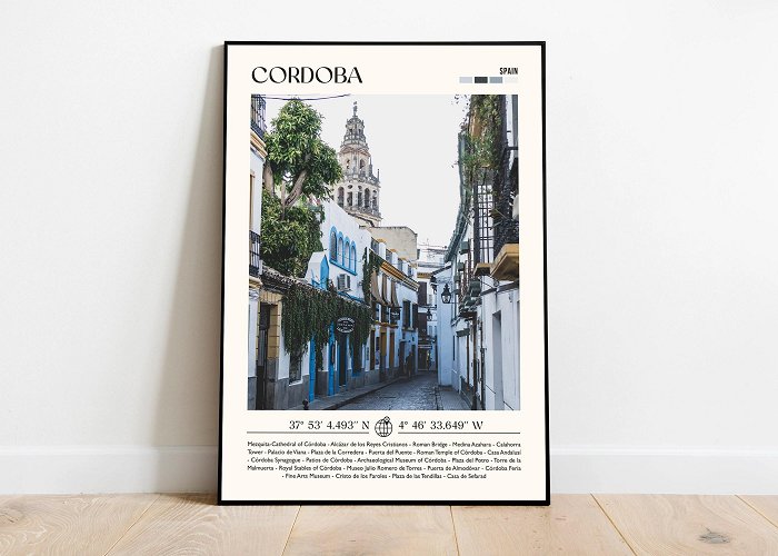 Malmuerta Tower Cordoba Print Spain Travel Poster Gift Eclectic Vibrant Print ... photo