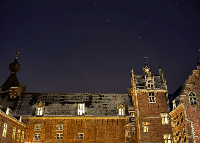 Arenberg Castle The Arenberg castle in Leuven at night with the Orion belt visible ... photo