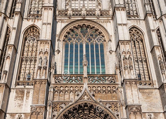 Cathedral of Our Lady Details Medieval Cathedral of Our Lady in Antwerp Stock Photo ... photo