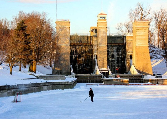 Peterborough Lift Lock You can skate on a frozen canal north of Toronto this winter photo