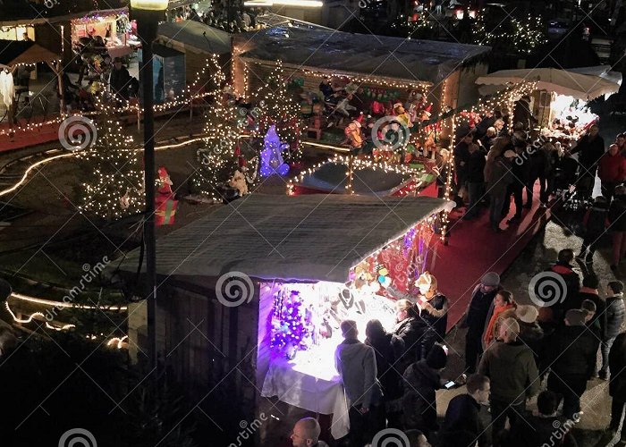 Durbuy Christmas Market Christmas Market at Night editorial stock photo. Image of cold ... photo