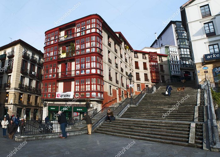 Calzadas de Mallona Bilbao: view of Calzadas de Mallona, the staircase built in 1745 ... photo