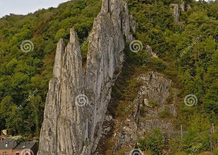 Bayard Rock Bayard Rock Formation Along River Meuse Inin Dinant, Belgium ... photo