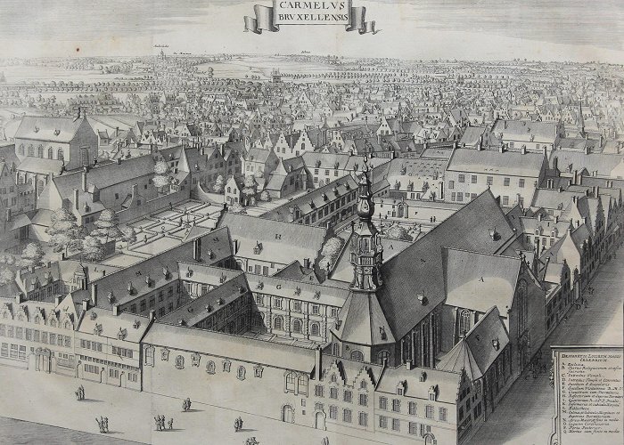 Anderlecht Convent Brussels - Carmelus Bruxellensis by Blockhuysen, 1726 - CartaHistorica photo