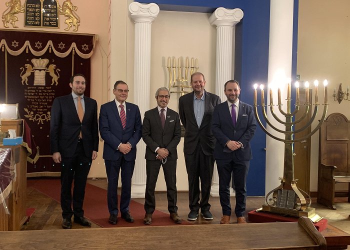 Synagogue Shomre Hadass UAE Ambassador to Belgium Visits Antwerp Kehillah - Hamodia.com photo
