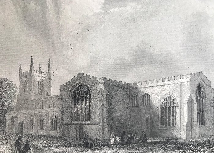 Bangor Cathedral 1843 Bangor Cathedral Original Antique Engraving Denbighshire ... photo