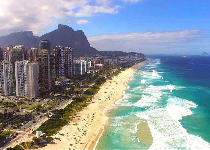 Barra da Tijuca Beach Drone footage of Barra da Tijuca beach, ... | Stock Video | Pond5 photo