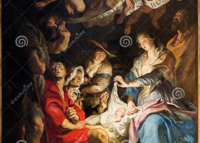 St. Paul's Church Antwerp - Paint of Nativity Scene by Baroque Great Painter Peter ... photo